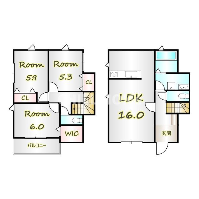 前橋市下小出町２丁目の一戸建ての間取り|当社、チルホームのHPもご覧ください(^^)/物件情報多数♪