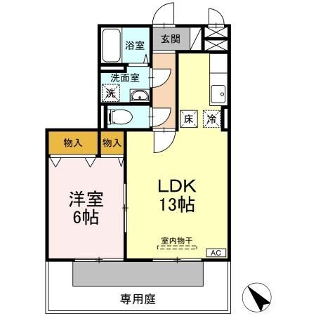 セイシェル・大山 B棟の間取り|使い勝手の良い間取りです♪