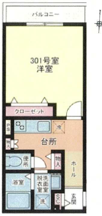 HESTA近大前Ⅳの間取り