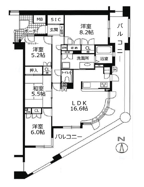 アズ・ワン、リッシュの間取り