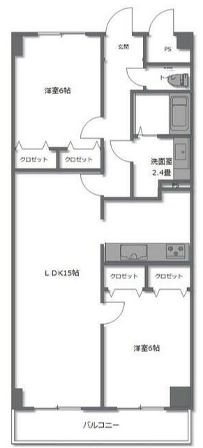 狛江市東野川３丁目の賃貸マンションの間取り