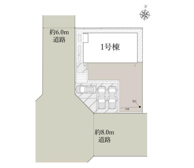 八王子市　西寺方町　新築一戸建て　０２期の区画図|～南西角地につき陽当たり・風通しも良好です～