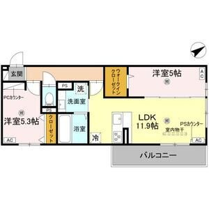 【間取り】 | D-ROOM守山3丁目 | お部屋の間取りです