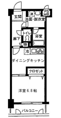 グランデ大島の間取り|間取りです。