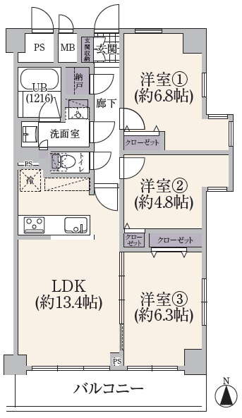 タウンシップ豊玉の間取り
