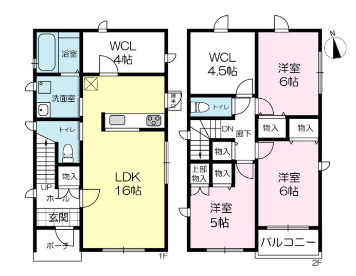 姫路市飾磨区中島の新築一戸建の間取り