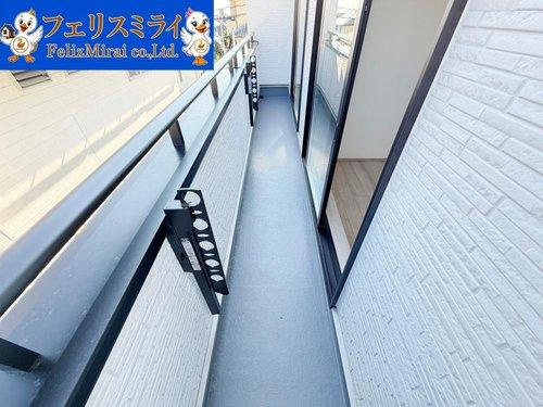 　のバルコニー|■現地写真・B号棟■
日当たり良好♪ワイドバルコニーで家族の洗濯物がたくさんほせます♪