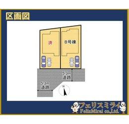 Heartful Town　明石市大久保町西島１０５７番　全２棟の区画図|全体区画図