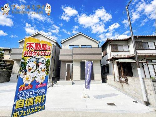 Heartful Town　明石市大久保町西島１０５７番　全２棟の前面道路含む現地写真|■現地写真・B号棟■
耐震等級は国内最高等級の３取得♪
ZEH水準なので既存の住宅より光熱費を約２０％削減出来ます♪