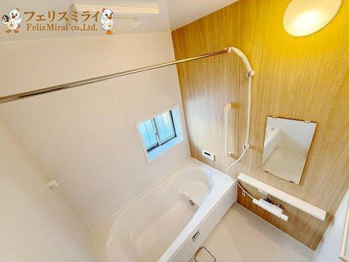 Heartful Town　明石市二見町東二見１３１０番　全６棟の浴室|■現地写真・B号棟■
1坪タイプの浴室♪
広々としており、好評頂いております♪
