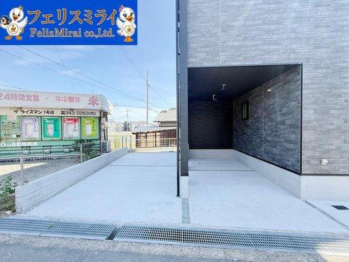 Terrechez　明石市魚住町１４期（西岡）　全２棟の駐車場|■現地写真・２号棟■
普通車駐車２台可♪