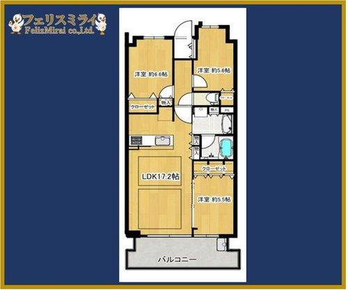 ジオ西神中央の間取り|■現地写真■
３LDK　73.08㎡　人気のジオ西神中央