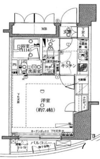 【間取り】 | グランティアラ新御徒町アジールコート | 間取りです。
