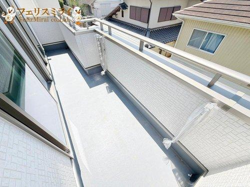 　のバルコニー|■現地写真・B号棟■
日当たり良好♪ワイドバルコニーで家族の洗濯物がたくさんほせます♪