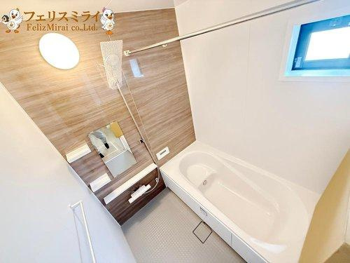 Terrechez　神戸市西区竹の台１期の浴室|■現地写真・３号棟■
1坪タイプの浴室♪
広々としており、好評頂いております♪