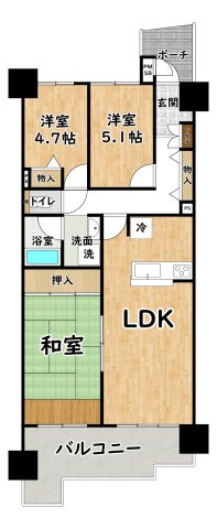 ネオハイツ姫路アメティ228の間取り