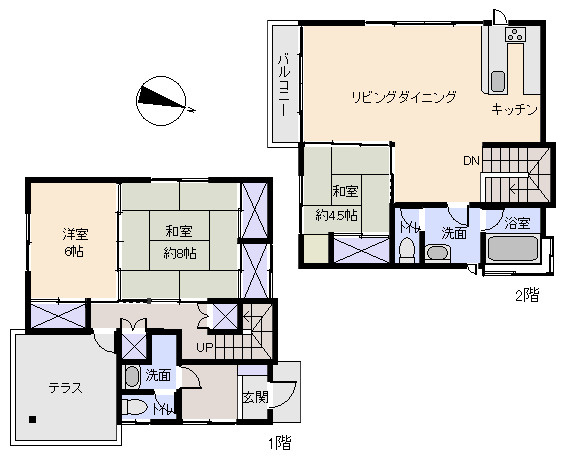 森の中で静かに過ごすの間取り
