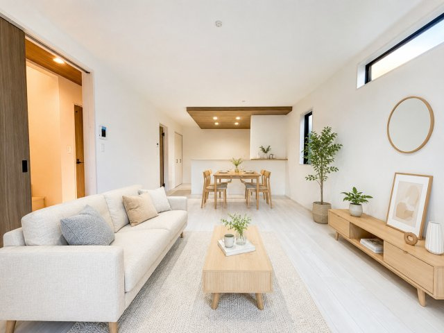 三郷市　戸ケ崎　新築戸建　全1棟 の居間・リビング|施工例です