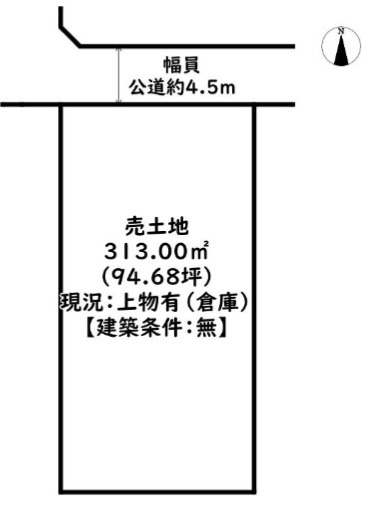 姫路市網干区福井の売地の土地図