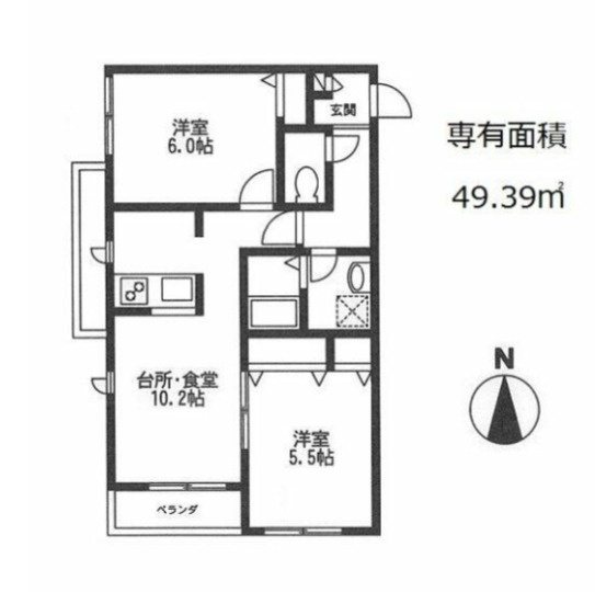 リビオンＮの間取り