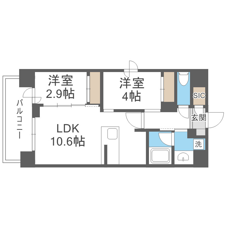 シーズンフラッツ新大阪SOUTHの間取り