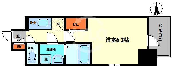 エスリード難波ザ・アークの間取り|エスリード難波ザ・アーク　間取り