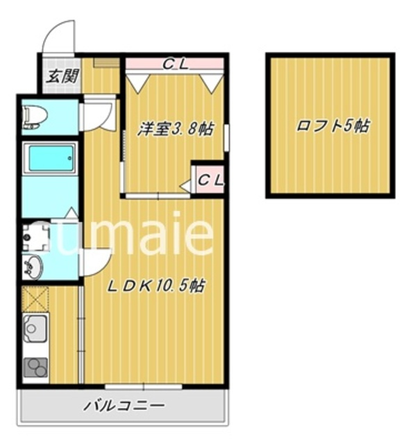 プライムステージの間取り|人気の1ＬＤＫです。