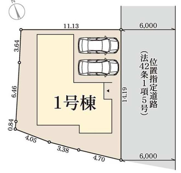 加古川市加古川町友沢5期（全1棟）新築の区画図|1号棟です。