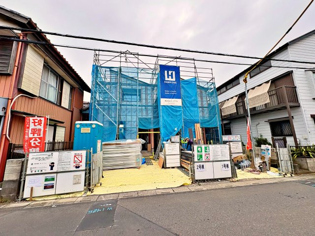 《仲介手数料半額》さいたま市北区別所町0120②　全2棟　2号棟の前面道路含む現地写真
