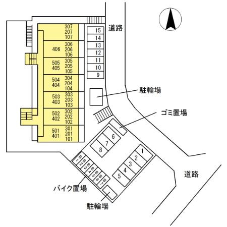 リーガル鷺沼の区画図