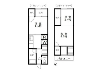 【間取り】 | 京島二丁目貸家 | 間取りです。