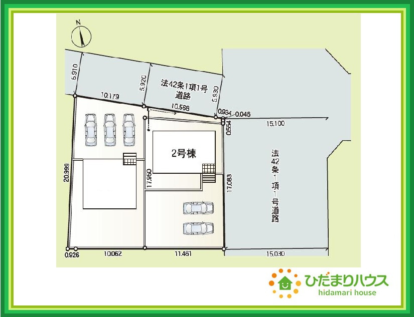 高萩市東本町第4　新築戸建　2号棟の区画図|小中学校が近く、お子様の通学も安心♪