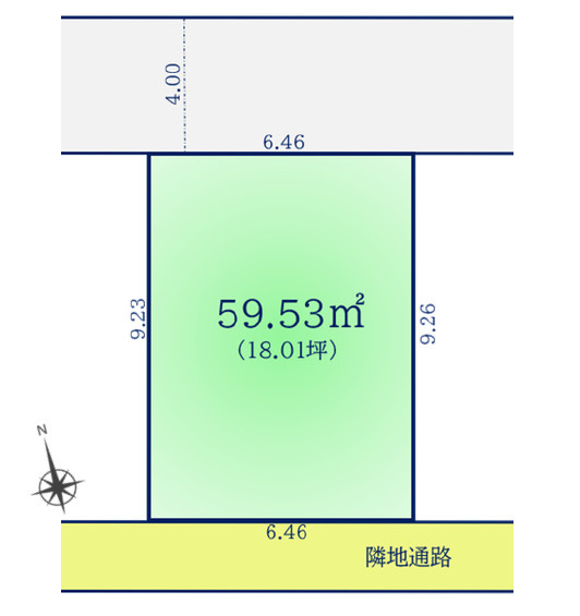 目黒区緑が丘3丁目　新築戸建ての区画図