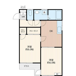 【間取り】 | コーポ平井 | 間取りです。