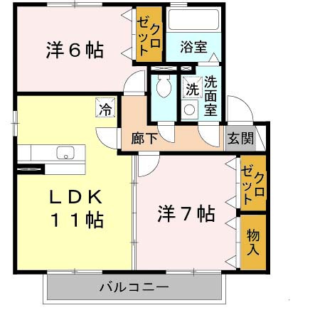 【間取り】 | ソレーユA棟