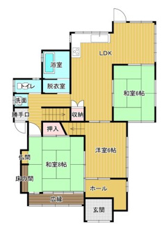 【間取り】 | 鳥取市国府町宮下中古戸建て