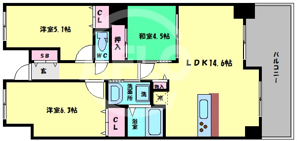 ファミールKOUZTOWERの間取り|ファミールKOUZTOWER　間取り図