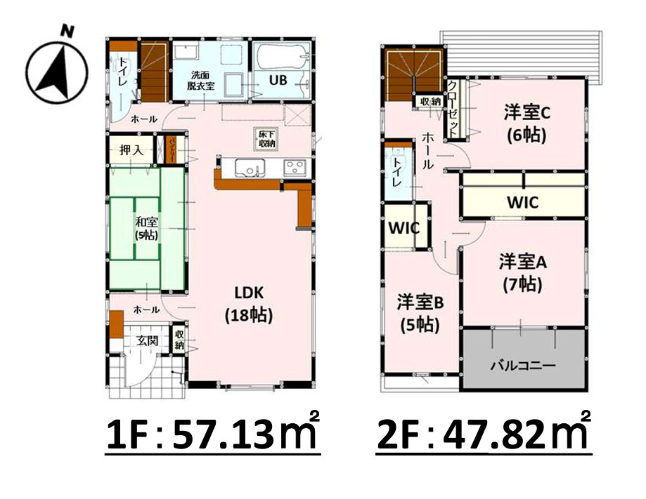 よかタウン／北区楠２丁目１期／２号棟の間取り