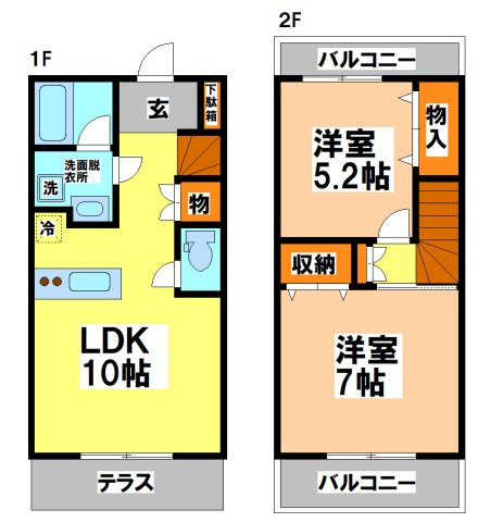 武蔵野市関前５丁目のアパートの間取り