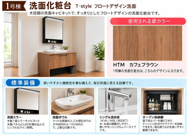 【独立洗面台】 | 伏見区向島庚申町　3区画分譲地《1号棟》新築戸建