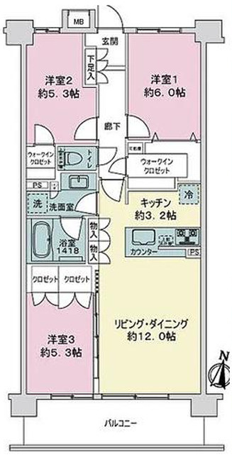 レーベン北小岩DISCOVERYⅡの間取り