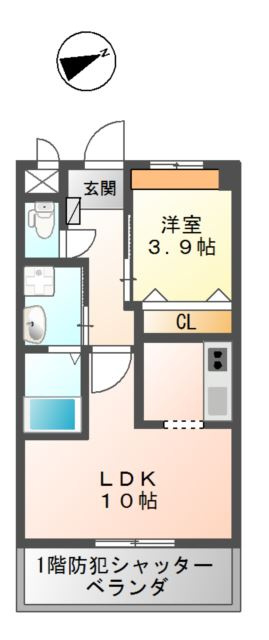 Ｃａｌｍ　ハナの間取り