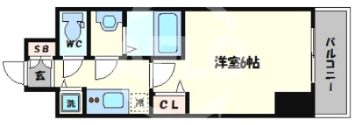 ララプレイス阿波座駅前フェリオの間取り|ララプレイス阿波座駅前フェリオ　間取り
