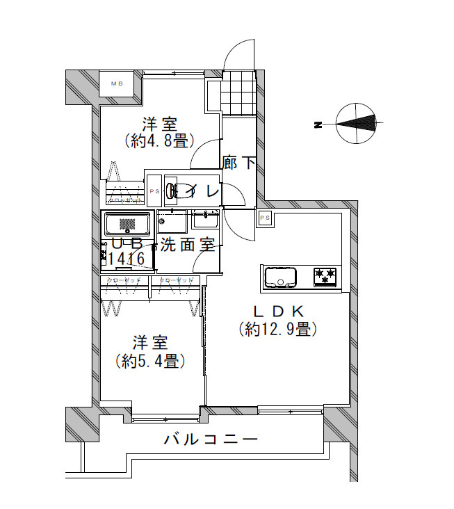 ライオンズマンション小田原の間取り