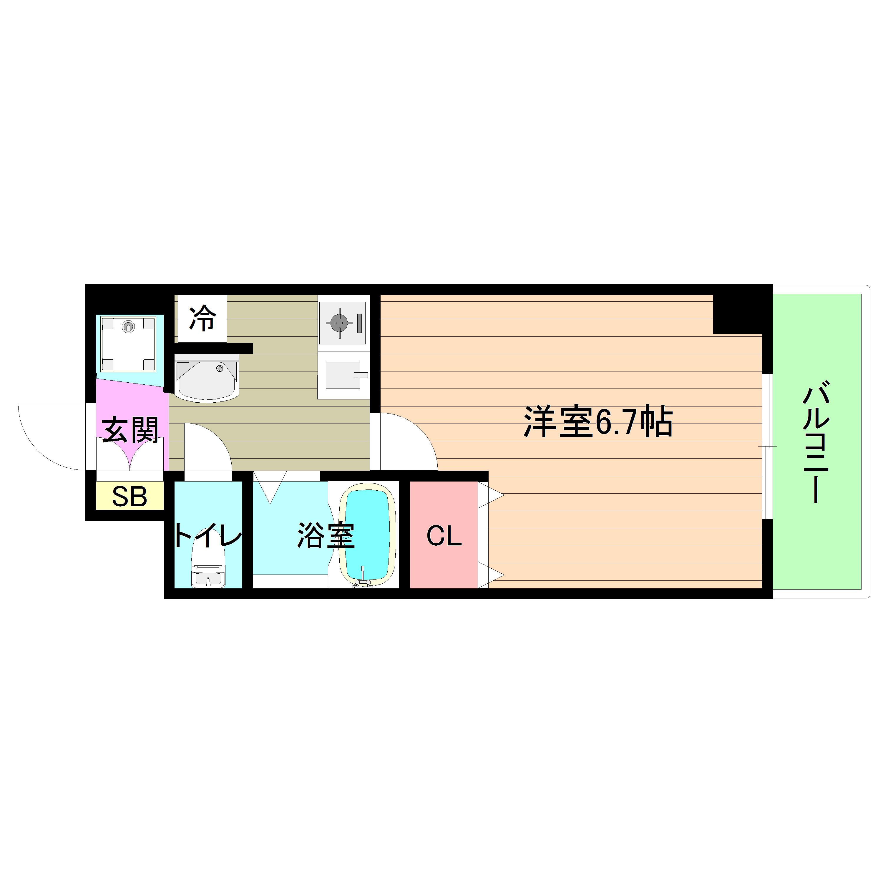 大阪市城東区今福西４丁目の賃貸マンションの間取り