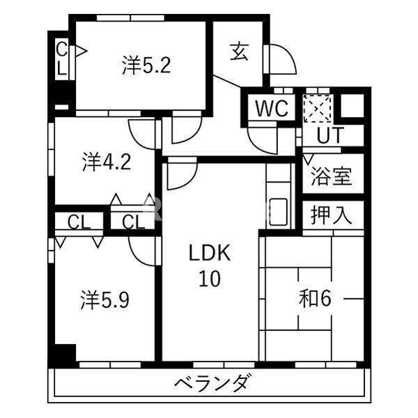 ベルズアネックスの間取り