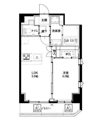 グリーンフォート河田の間取り|間取りです。