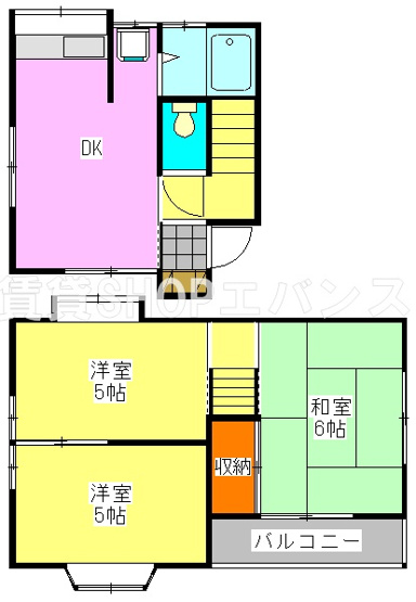【間取り】 | 初富本町2丁目貸家