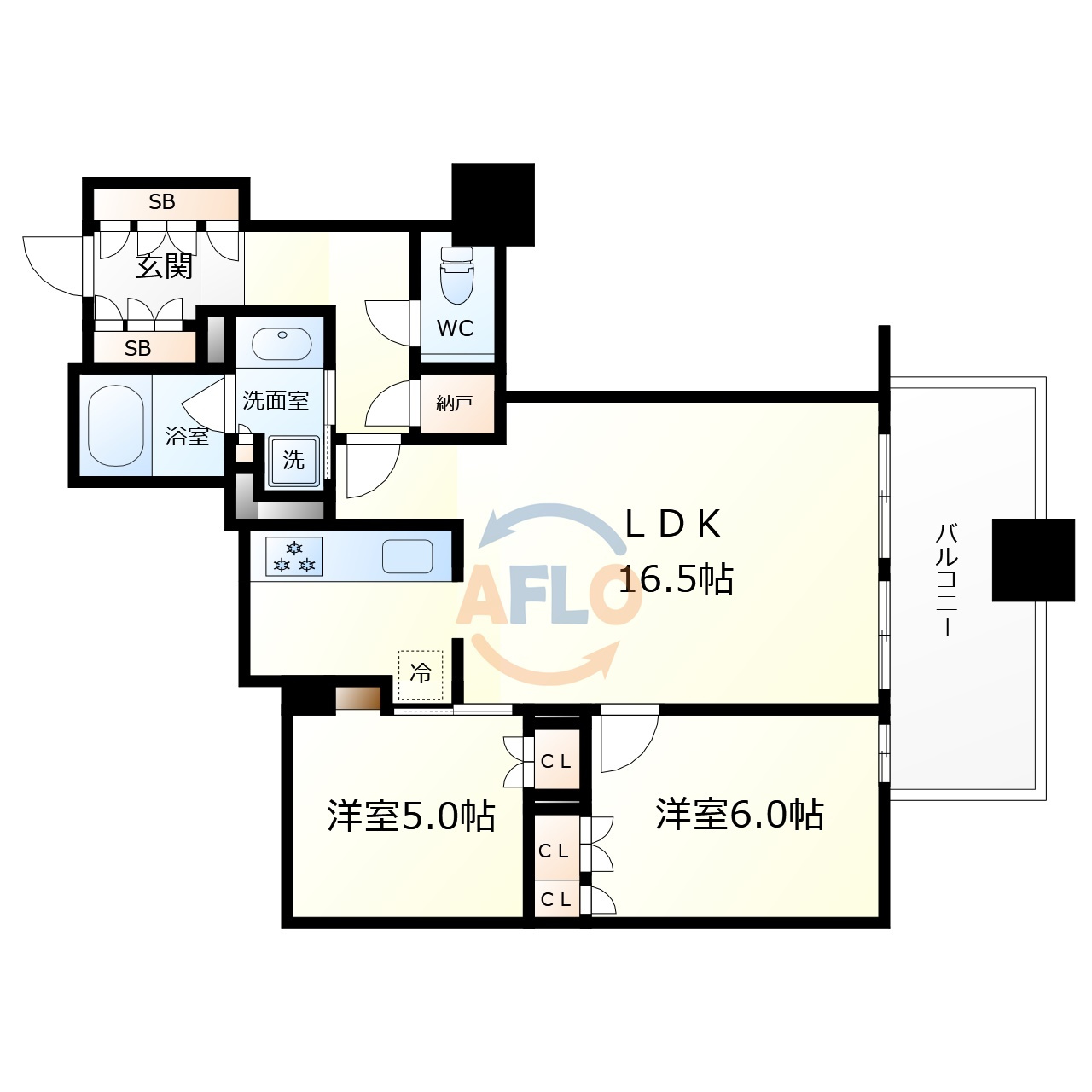 ブランズタワー大阪本町　開平小学校区の間取り|ブランズタワー大阪本町　間取り