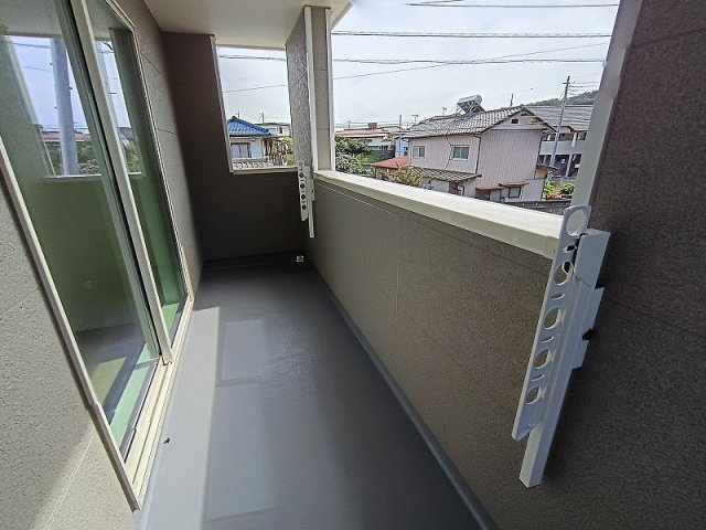 ハートフルタウン 高崎市倉賀野町新築のバルコニー|現地撮影